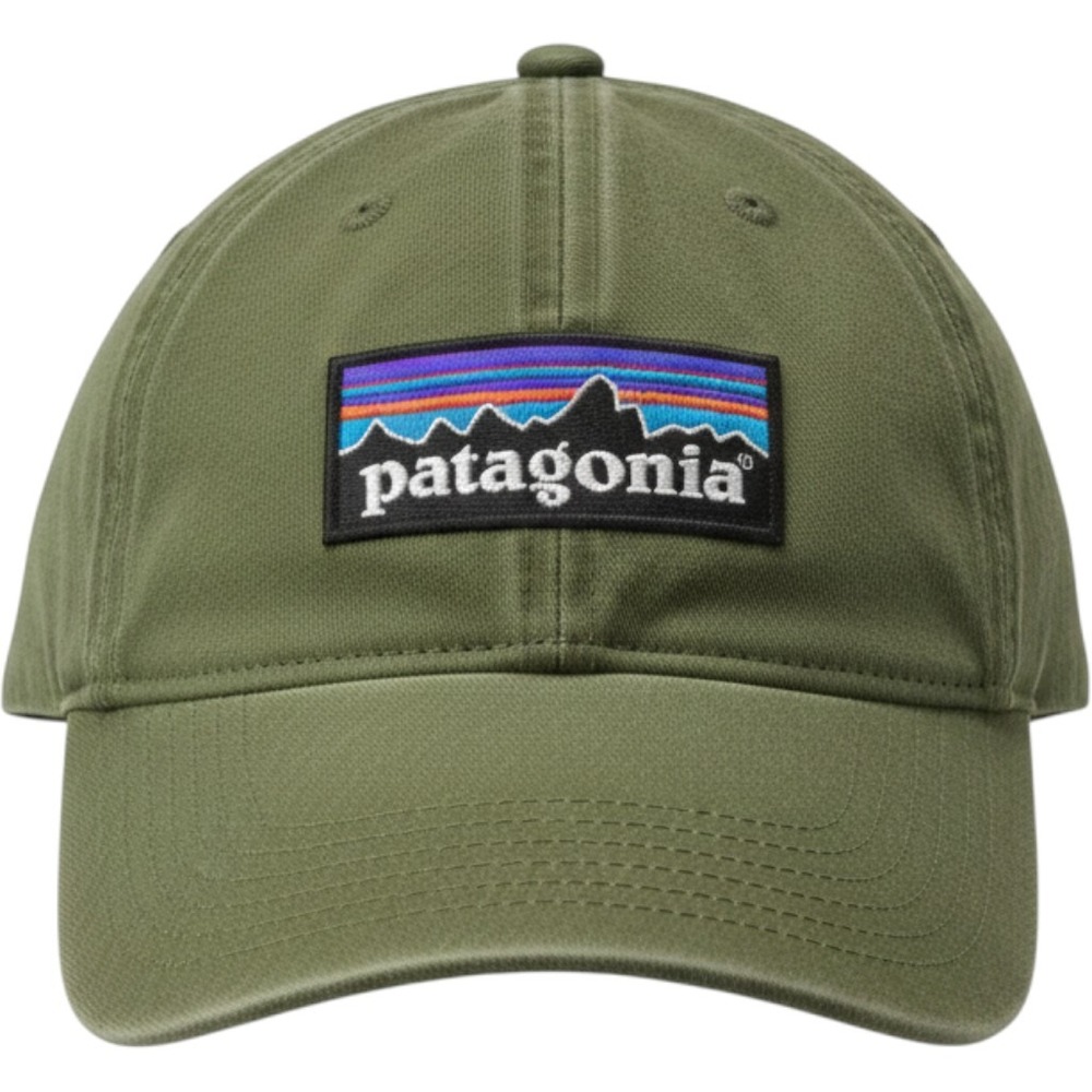 Patagonia Cotton Cap Olive Green Baseball Hat Logo OS Unisex EUC